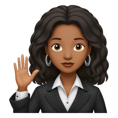 black long haired Female music conductor sticker