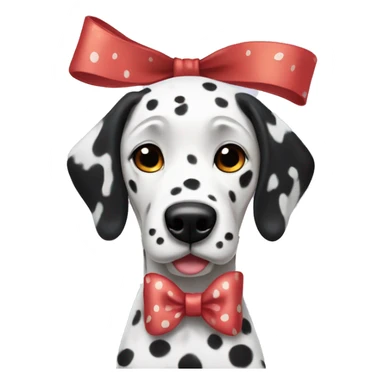 dalmatian with bow sticker