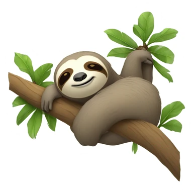 Sleeping sloth sticker