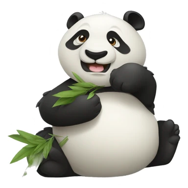 Panda qui mange des bambous sticker