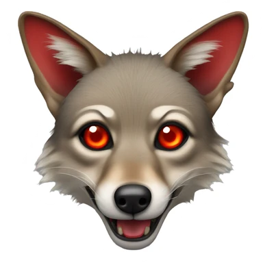 A dangerous looking jackal with bright red eyes
 sticker