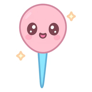 pin needle, kawaii style sticker
