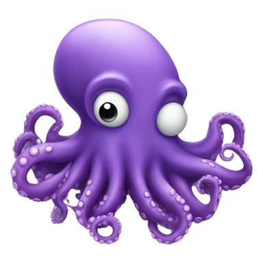 purple octopus shocke sticker