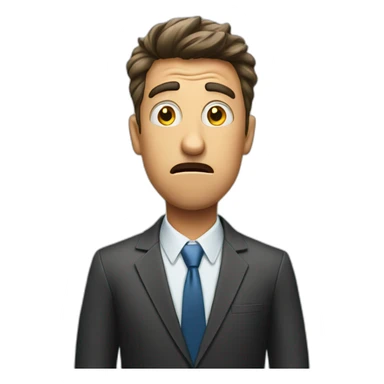 A shocked businessman sticker
