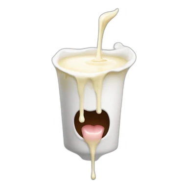 mouth dripping milk sticker