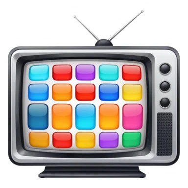 Television with colorful screen sticker
