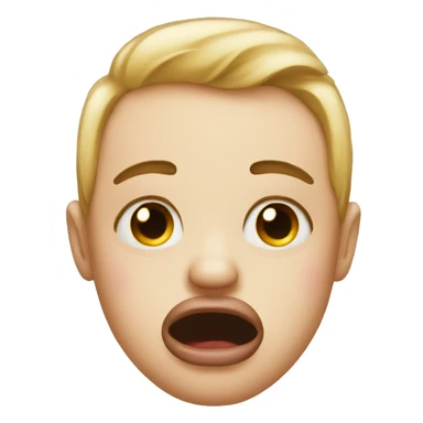 Emoji crying with lashes and big lips  sticker