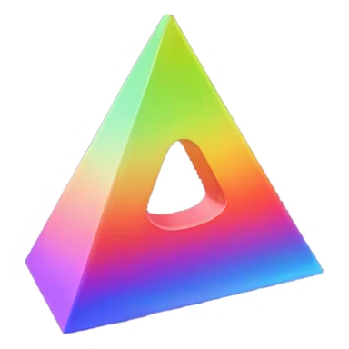 A prism in the letter P sticker