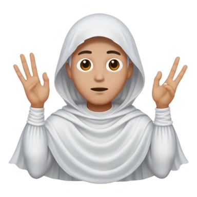 Make a guy in a ghost outfit with a point top sticker