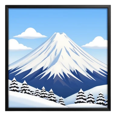 winter mountain tokyo sticker