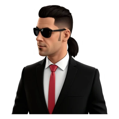 stylish boy in formal attire sticker