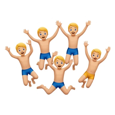 Kids doing a belly flop in to the pool  sticker