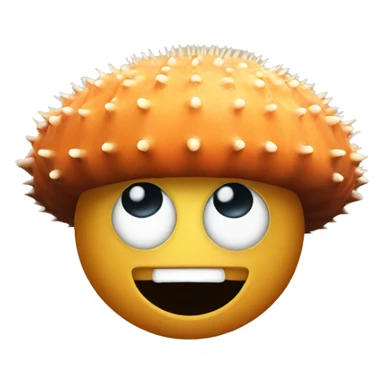 Sea urchin with tophat sticker
