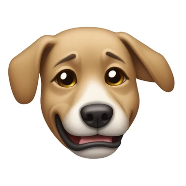 Dog crying in office sticker