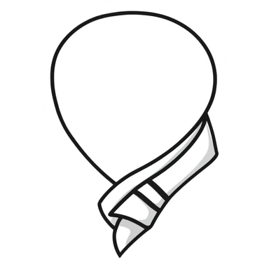 grey ribbon cartoonish sticker sticker