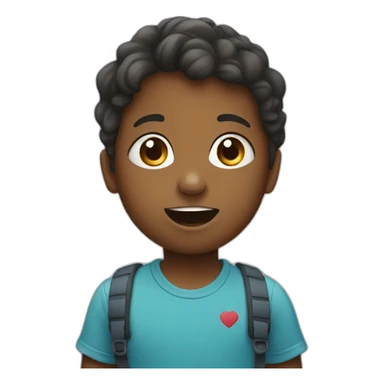 Child using a communication aid sticker