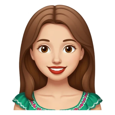 Brown haired white girl kissing light skin mexican sticker