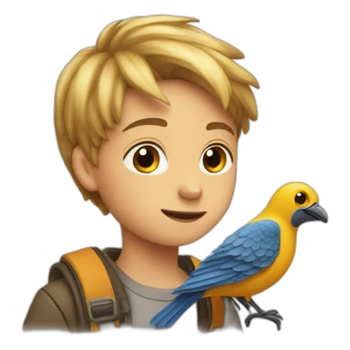 kid who saves bird sticker