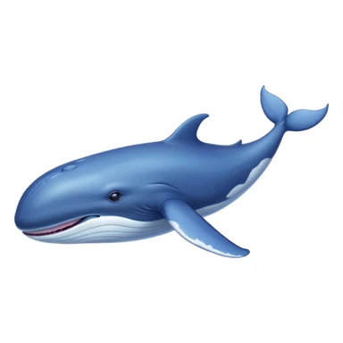 A cute, round blue whale glides gracefully through the deep ocean, its size gentle yet majestic sticker