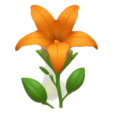orange bellflower with 4 flowers sticker