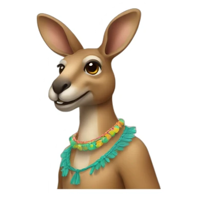 festival goer kangaroo sticker