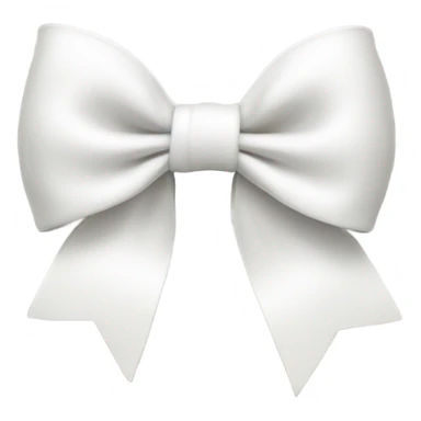 White bow on white bow sticker