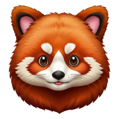 red panda fur sticker