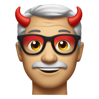 Cool glasses as devil sticker