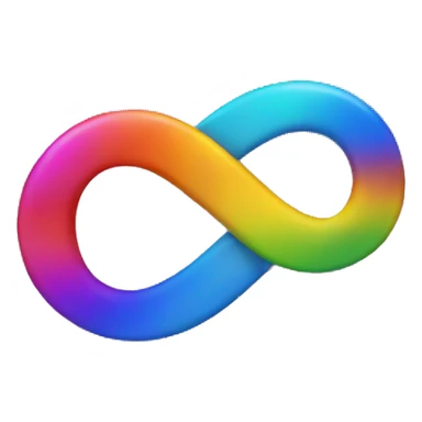 Infinity symbol, rainbow sticker