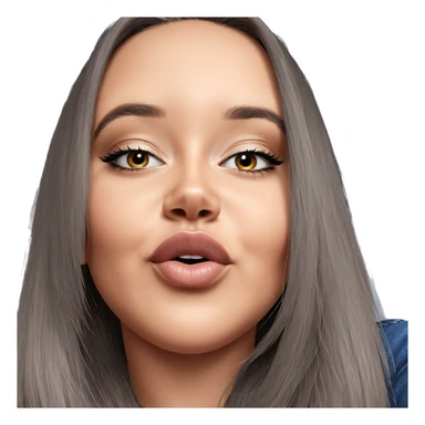 realistic portrait of girl sticker