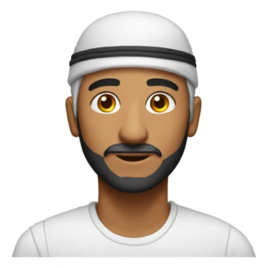 Arabic man wearing cap sticker
