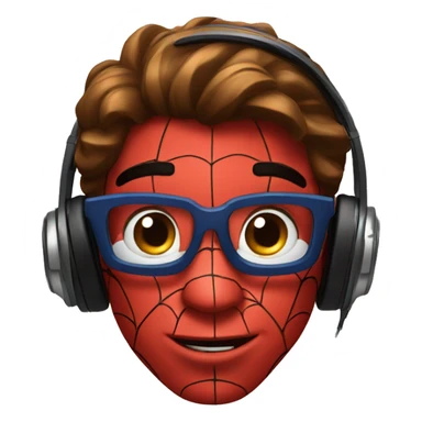 Spider man with headphones  sticker
