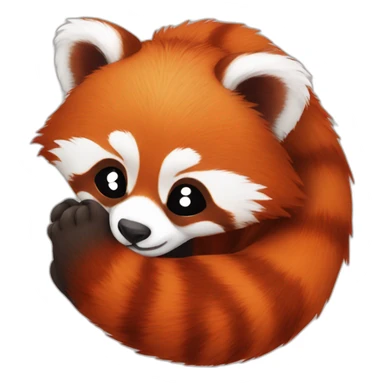 Red panda kissing sticker