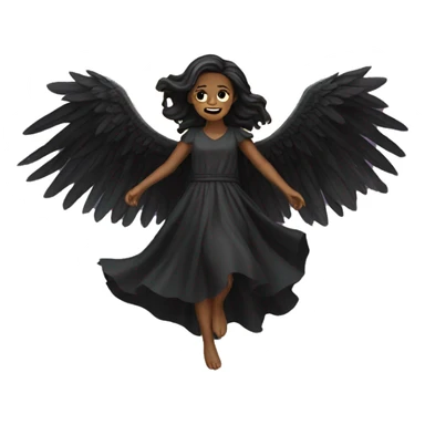 falling dark angel sticker