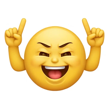 Middle finger laughing face middle finger sticker