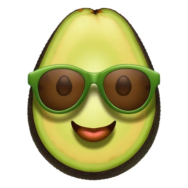 avacado wearing sunglasses sticker