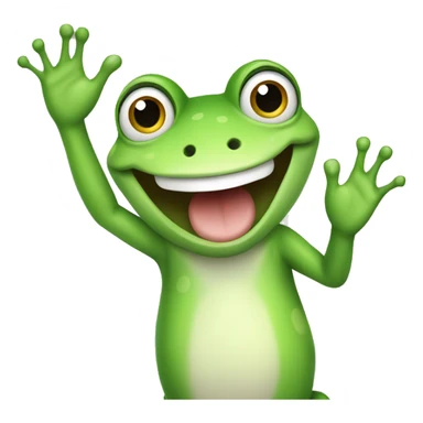 Happy Frog Waving Hi sticker