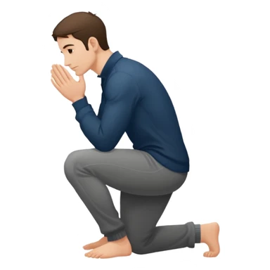 1 man are kneeling side sticker