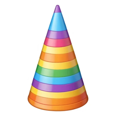 birthday hat rainbow stripes sticker
