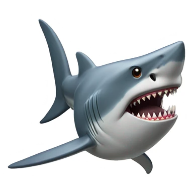 Shark with Gun sticker
