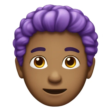 emoji enojado con pelo violeta sticker