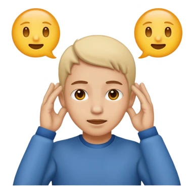 Emoji touch both ear sticker