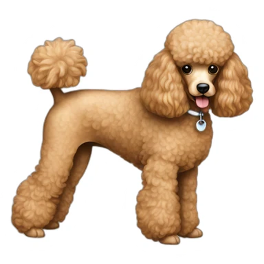 dog Miniature Poodle full body sticker