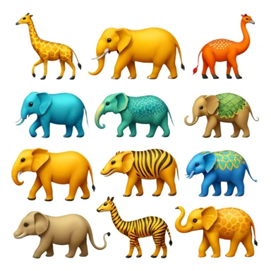 exotic animals sticker
