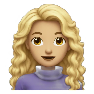 A blonde girl with universe sticker