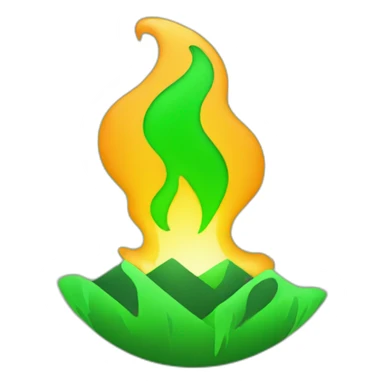 Logo youtube with Green fire sticker