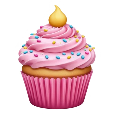 Cupcake with pink icing sticker