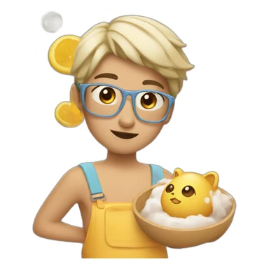 (rana con boina y paleta) sticker