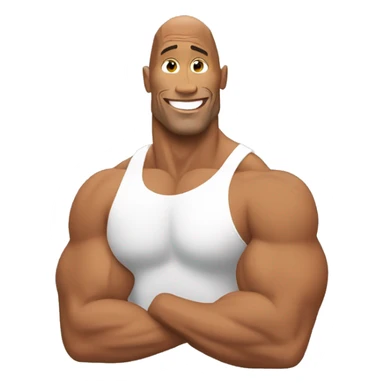dwayne johnson with a mobile phone sticker