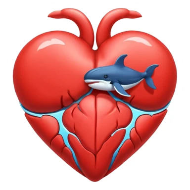 whales heart sticker